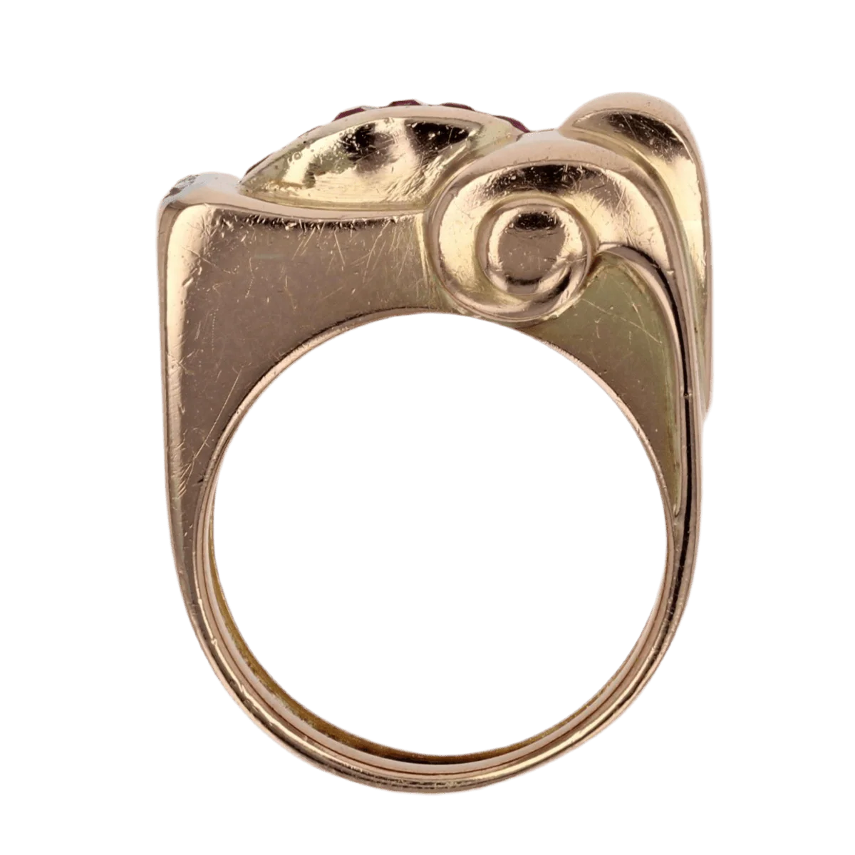 Bague Tank en or rose, rubis et diamants - Image 6