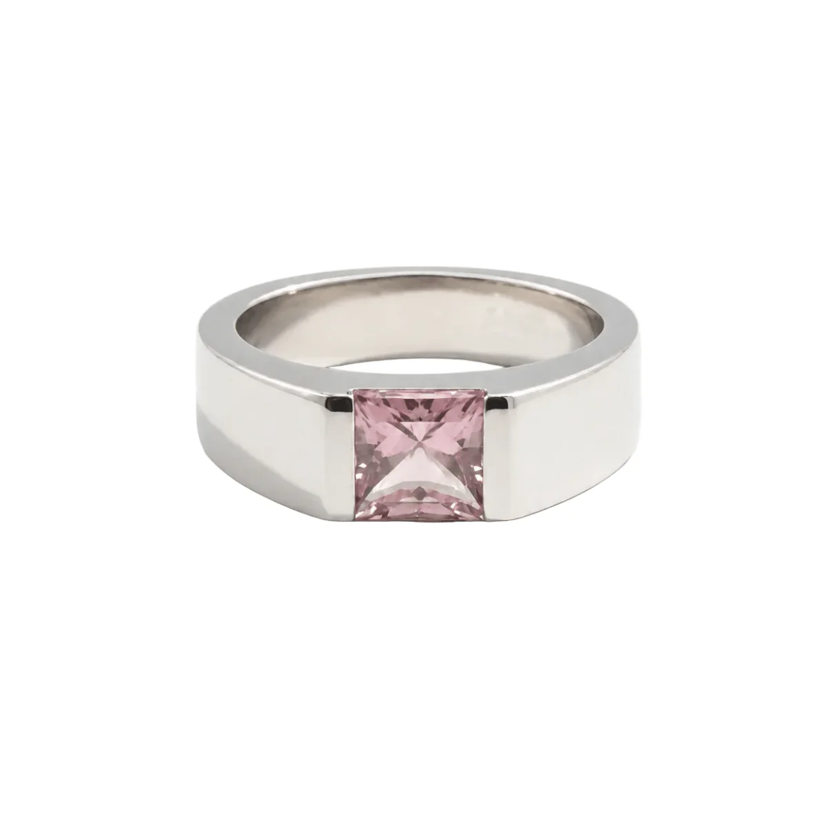 Bague Tank CARTIER en or blanc et tourmaline
