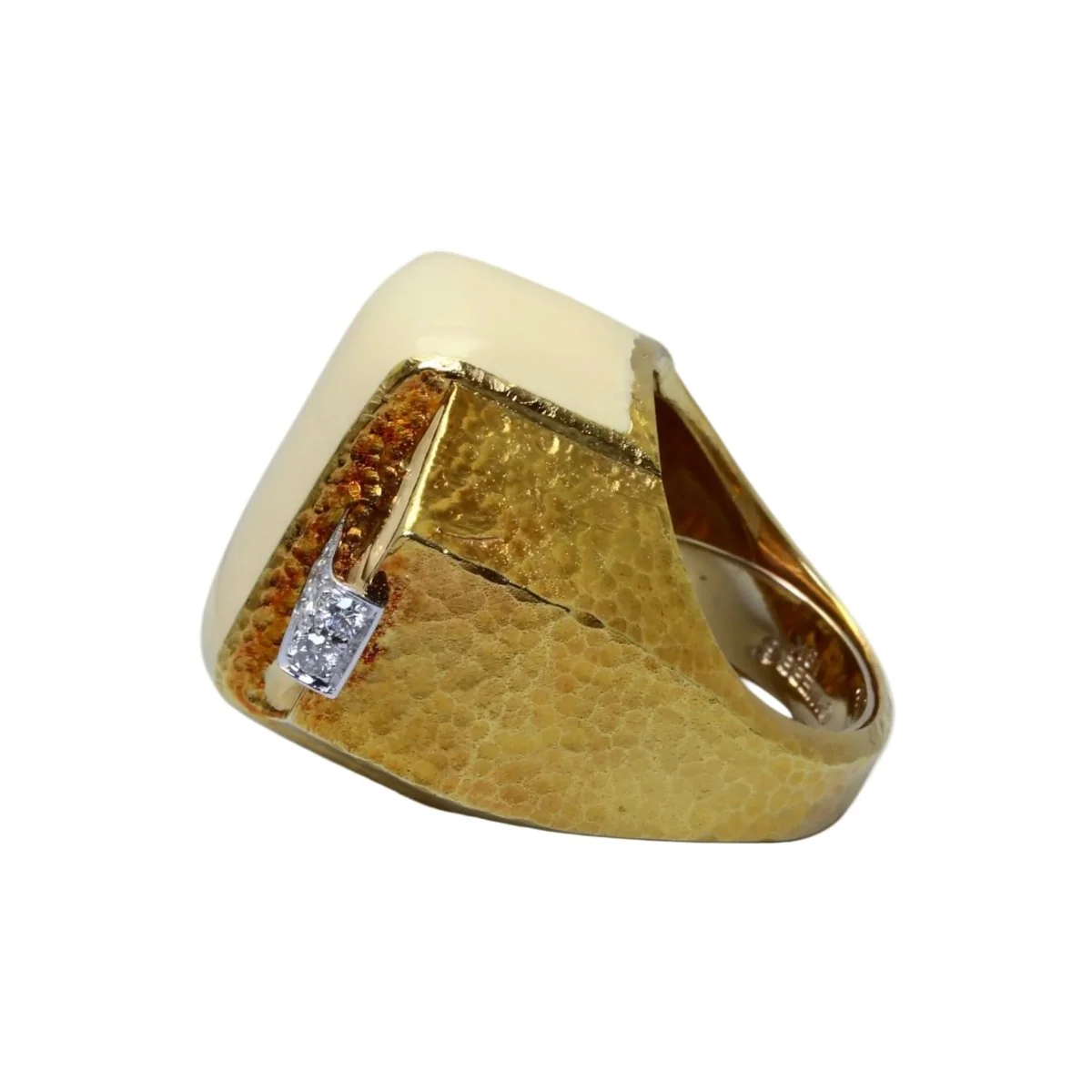 Bague Tank DAVID WEBB en or jaune, émail et diamants - Image 13