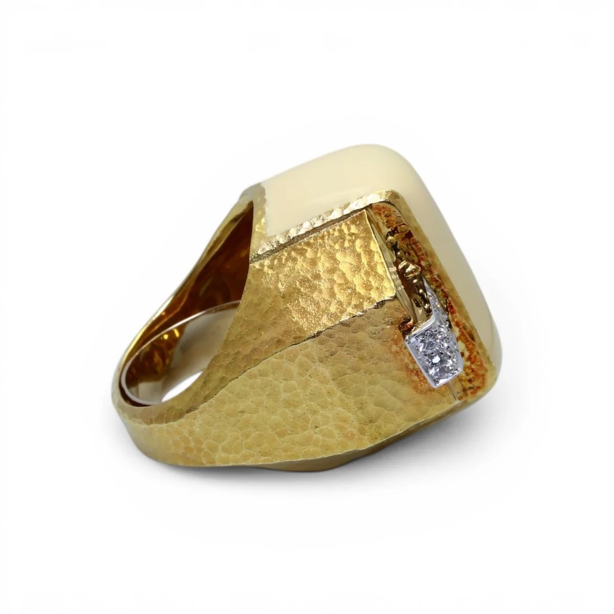 Bague Tank DAVID WEBB en or jaune, émail et diamants - Image 15