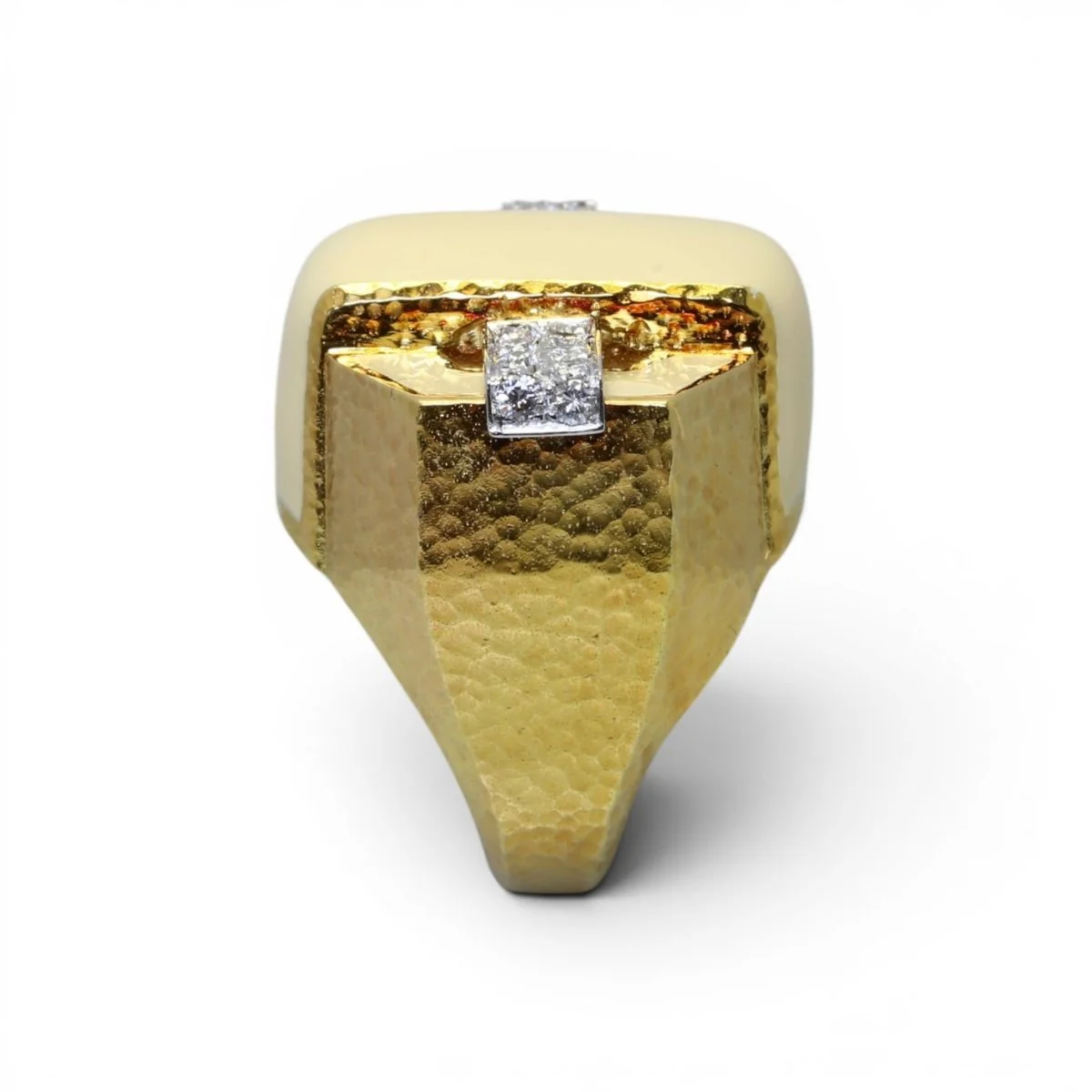 Bague Tank DAVID WEBB en or jaune, émail et diamants - Image 17