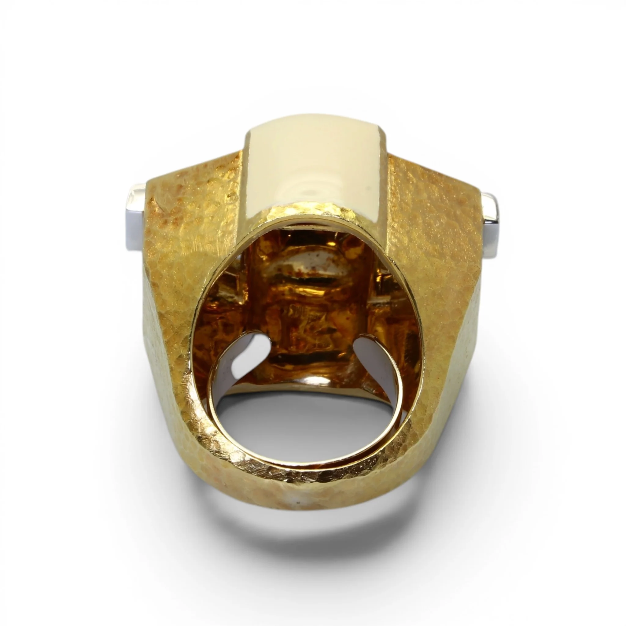 Bague Tank DAVID WEBB en or jaune, émail et diamants - Image 5