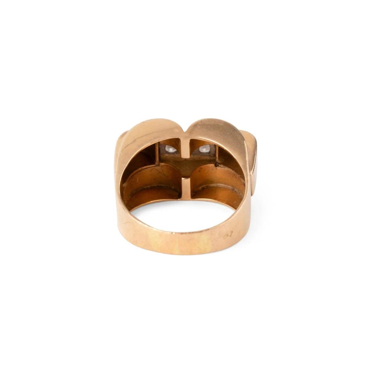 Bague Tank en or jaune et diamants - Image 6