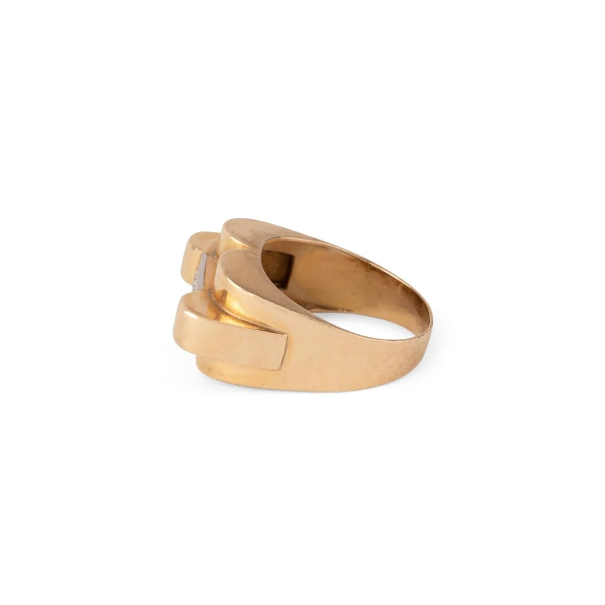 Bague Tank en or jaune et diamants - Image 8