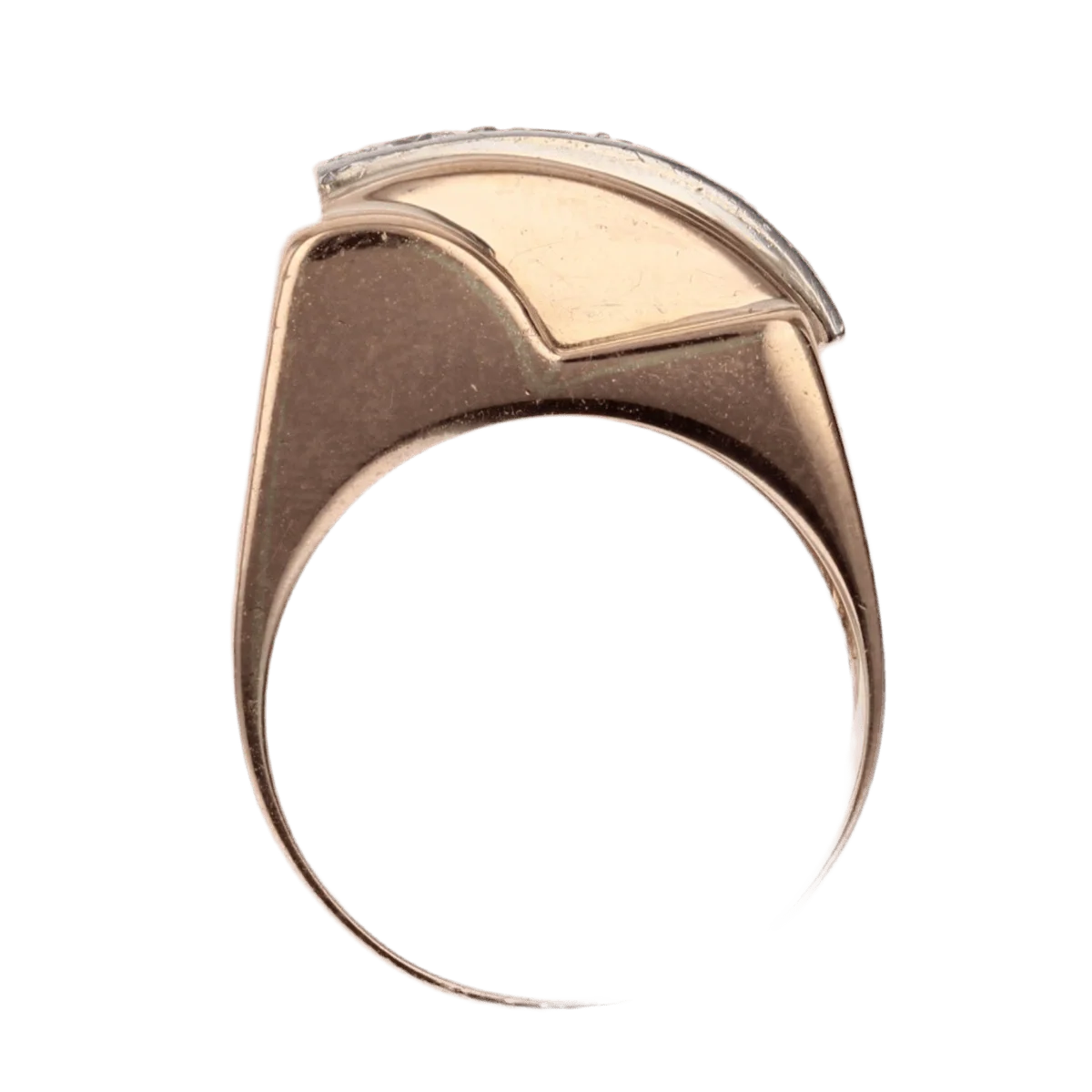 Bague Tank en or rose et diamants - Image 6
