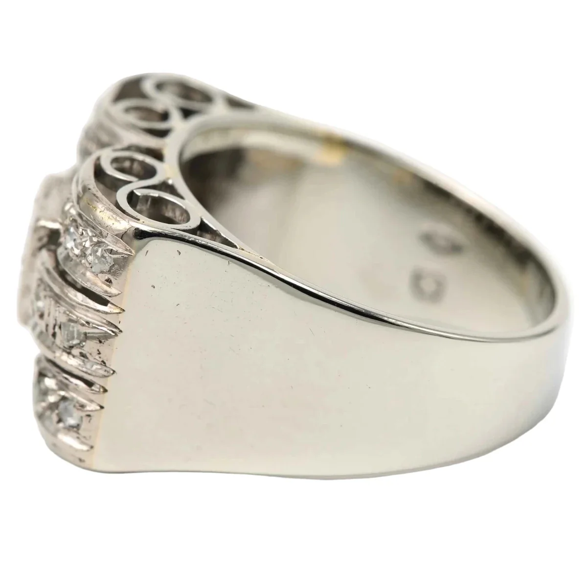 Bague Tank en or blanc et diamants - Image 3