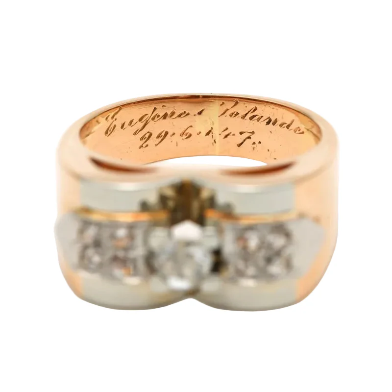 Bague Tank en or blanc, or jaune et diamants - Image 14