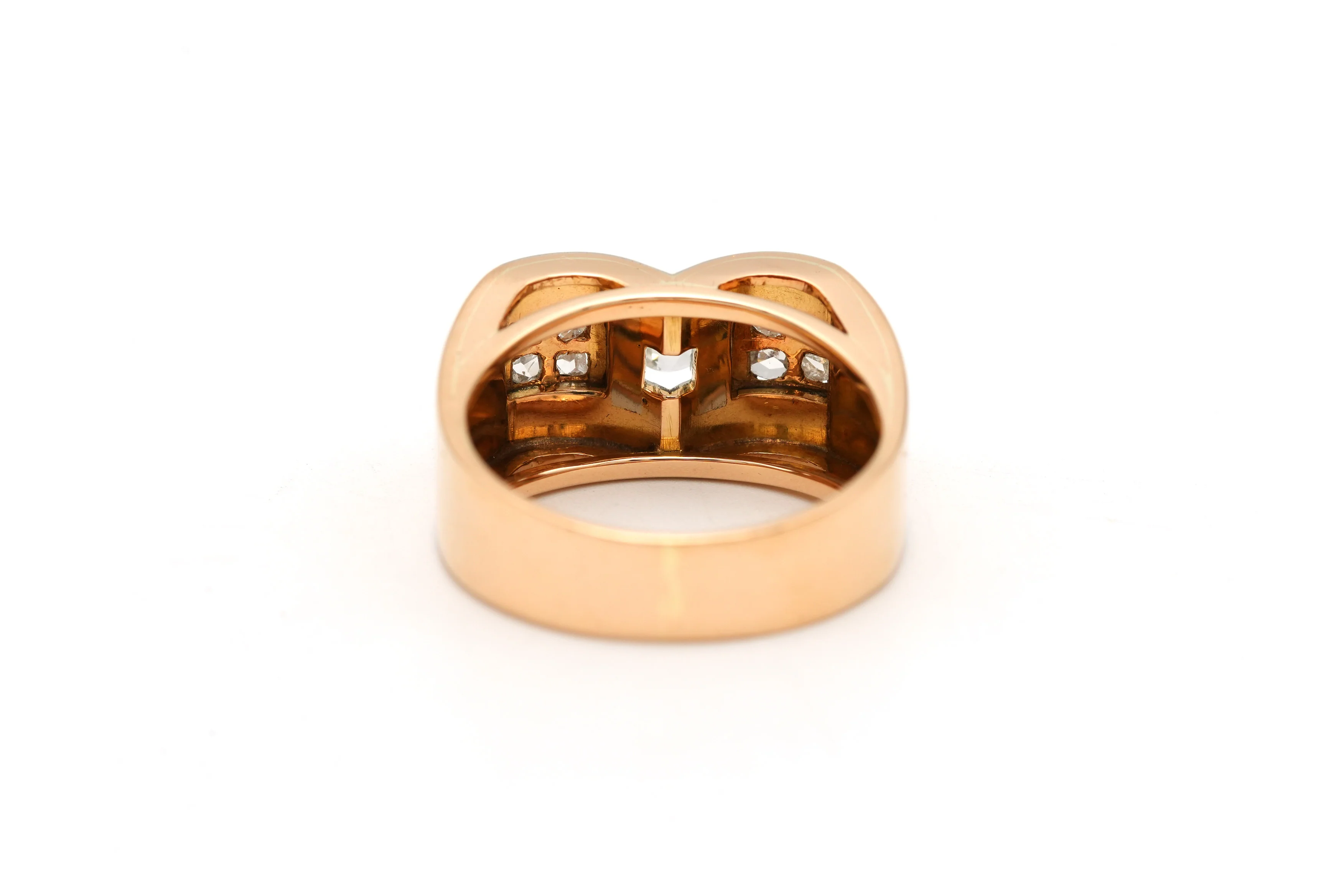 Bague Tank en or blanc, or jaune et diamants - Image 4