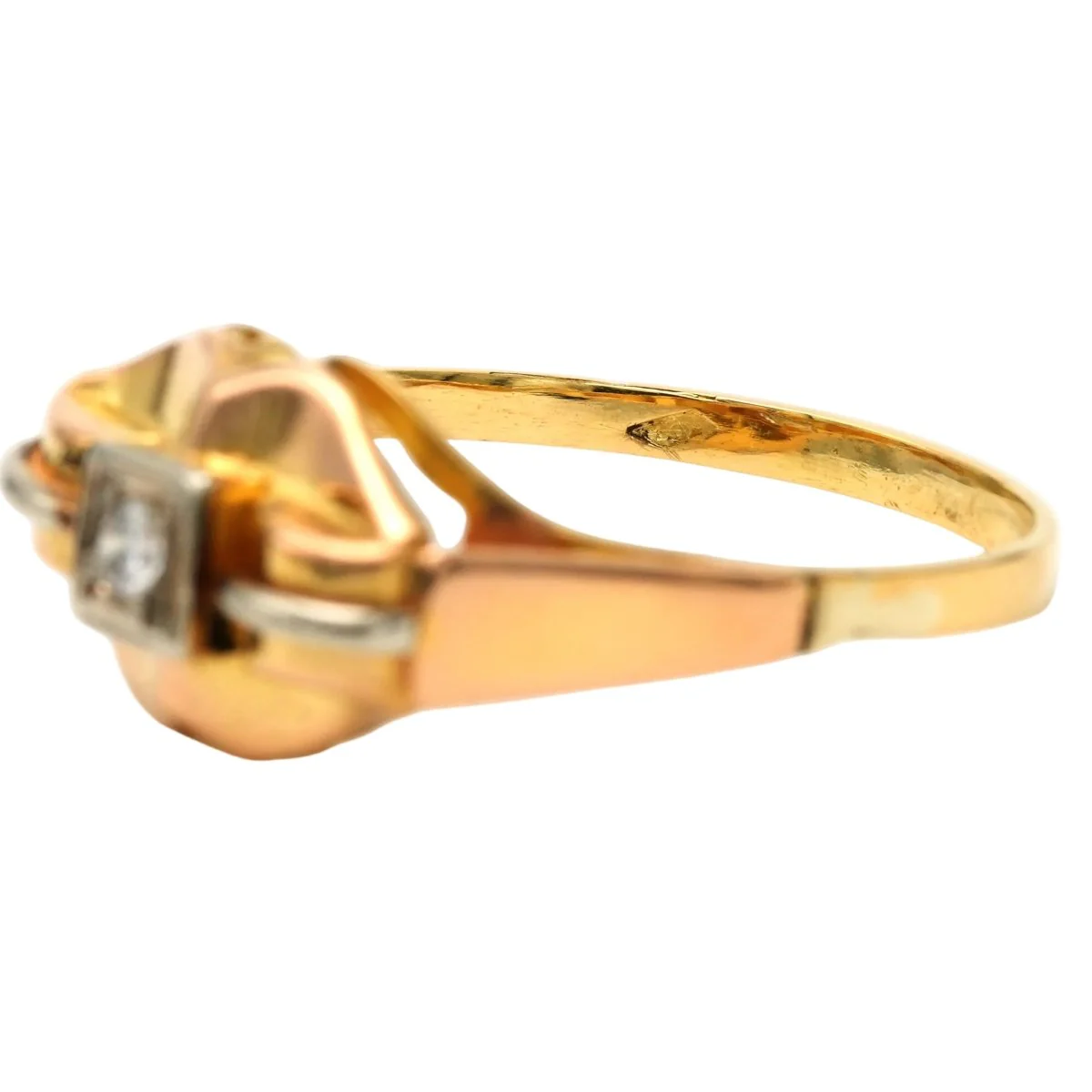 Bague Tank en or blanc, or jaune et diamants - Image 10