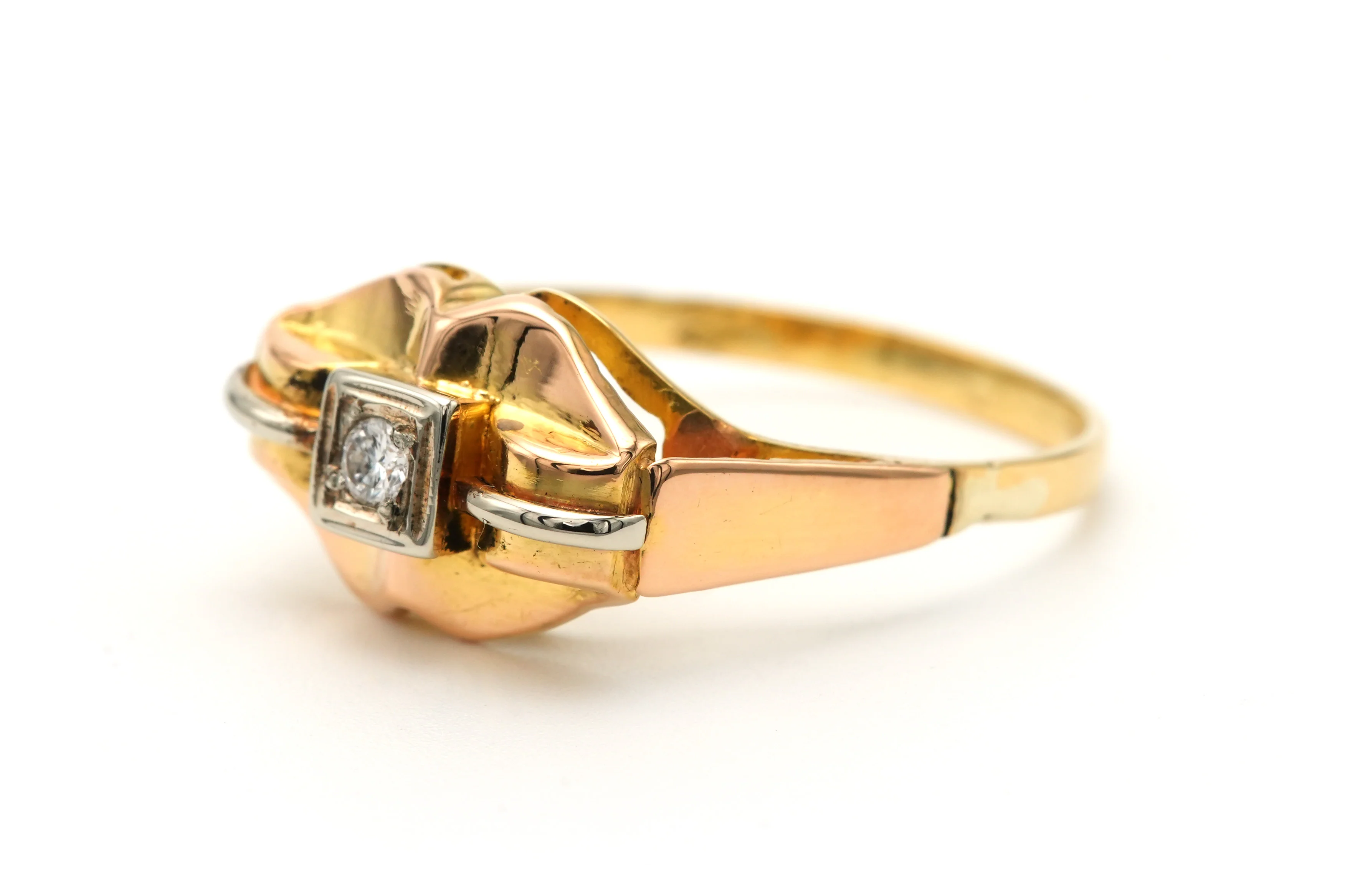 Bague Tank en or blanc, or jaune et diamants - Image 2