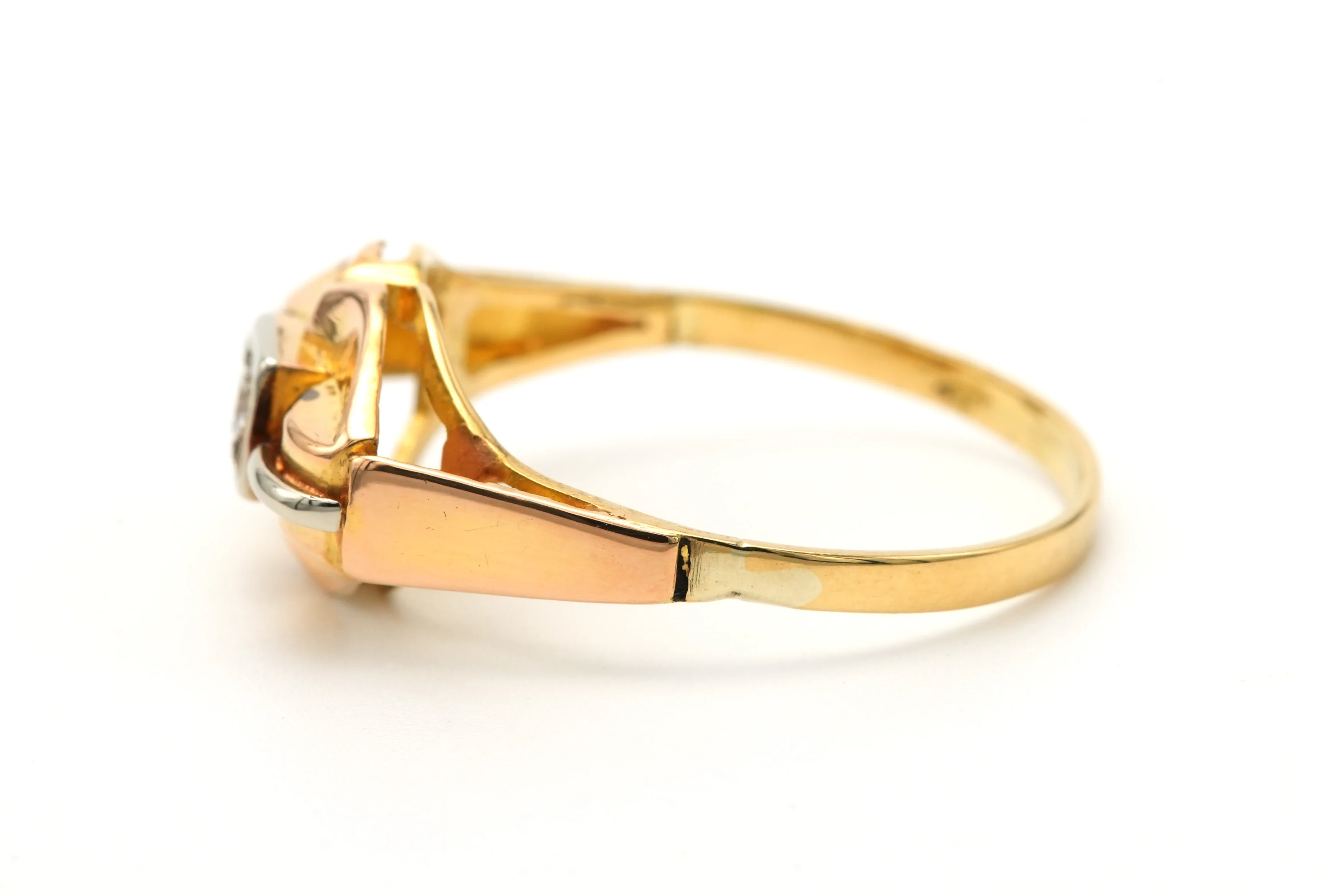 Bague Tank en or blanc, or jaune et diamants - Image 4