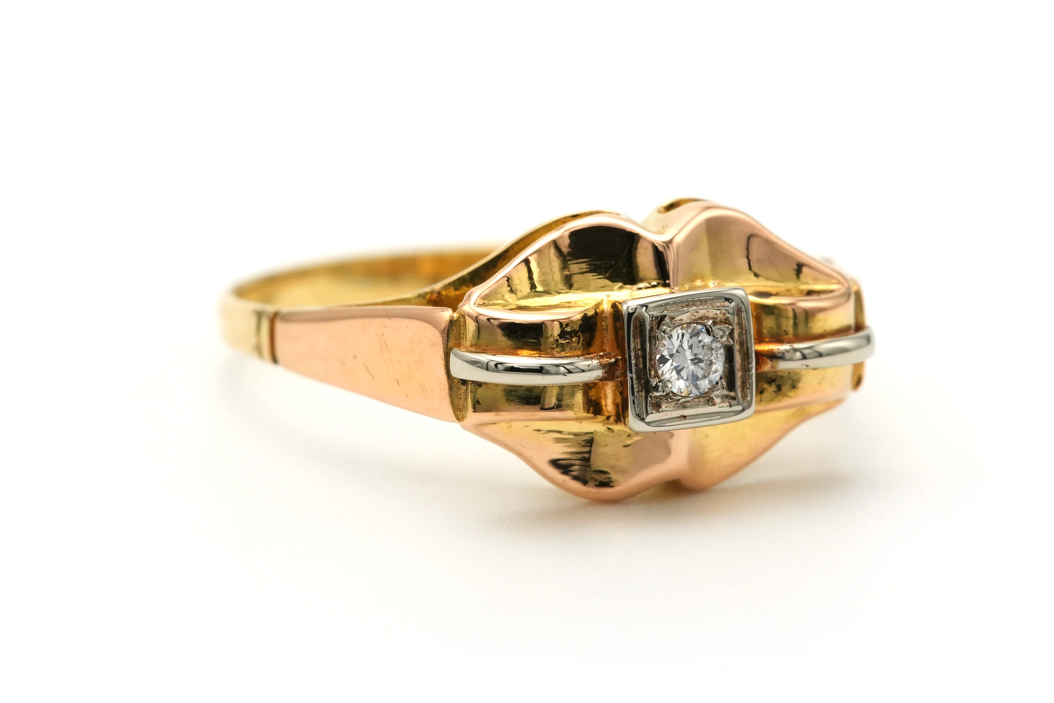 Bague Tank en or blanc, or jaune et diamants - Image 7