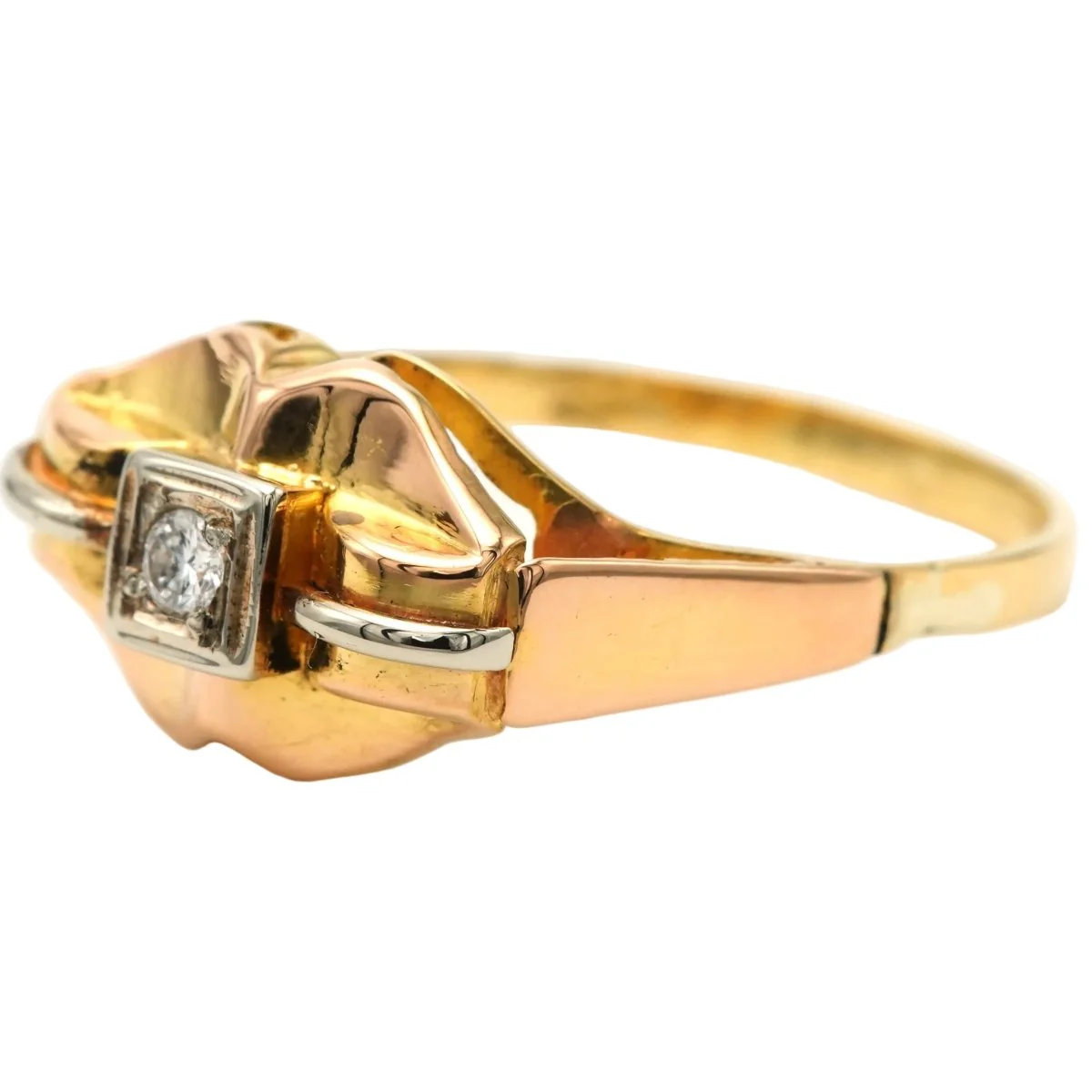 Bague Tank en or blanc, or jaune et diamants - Image 9