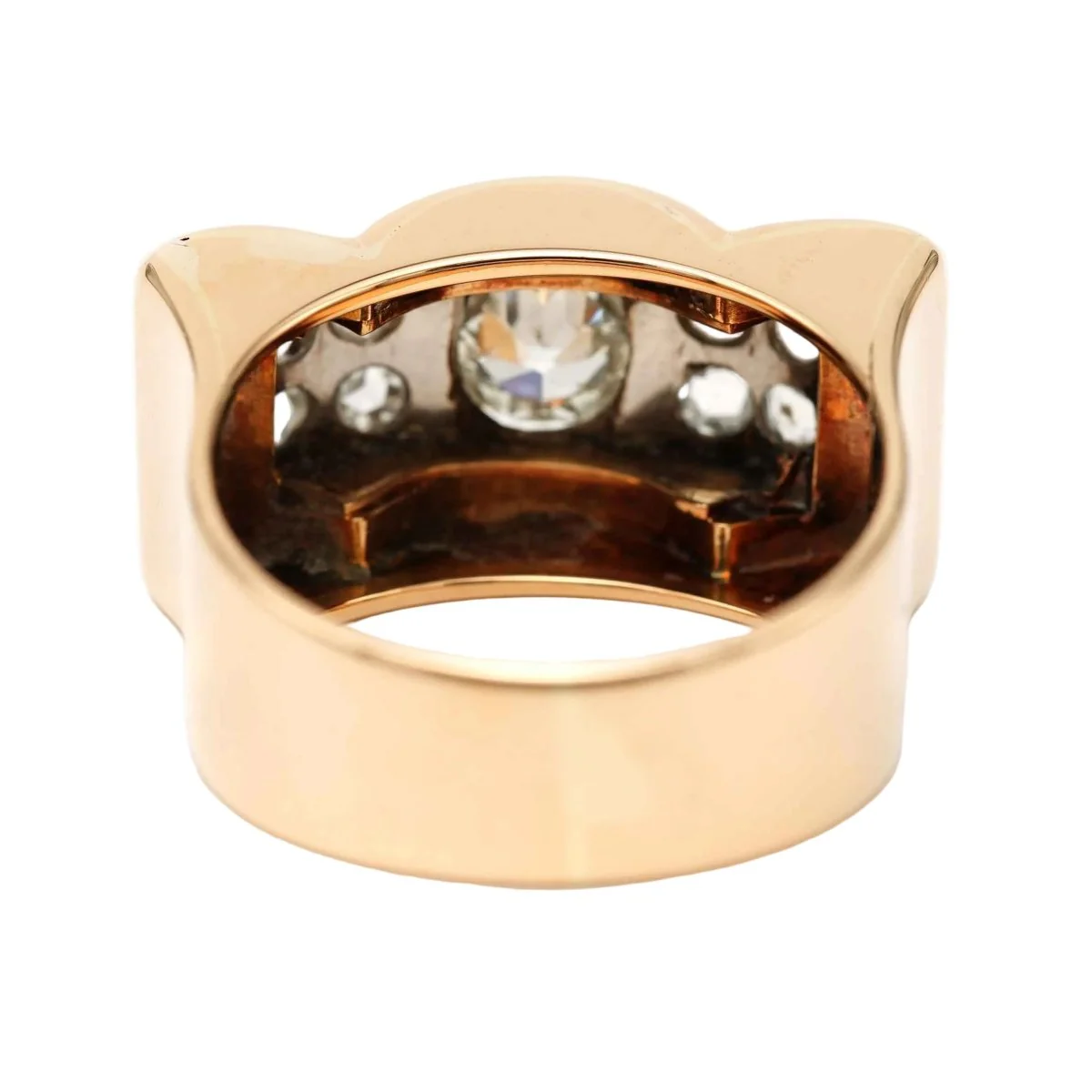 Bague Tank en or blanc, or jaune et diamants - Image 4