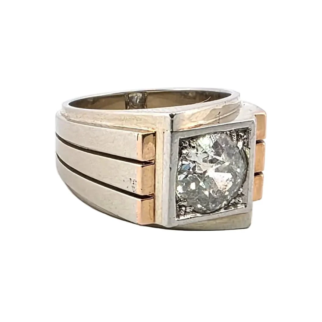 Bague Tank en or blanc, or jaune et diamants - Image 7