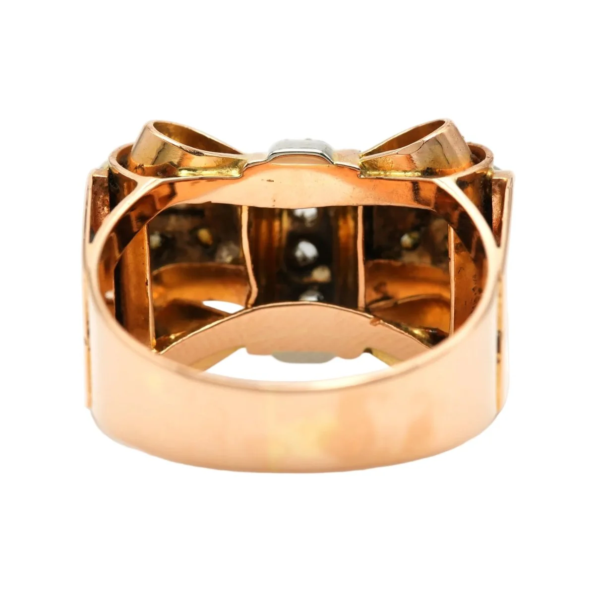 Bague Tank en or jaune et diamants - Image 5