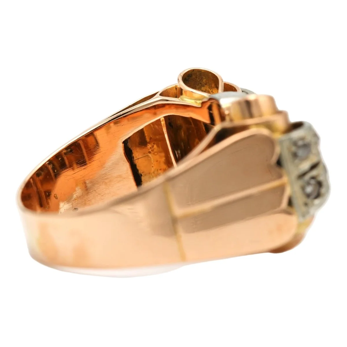Bague Tank en or jaune et diamants - Image 6