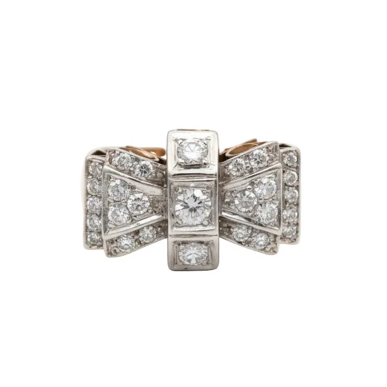 Bague Tank en or rose et diamants