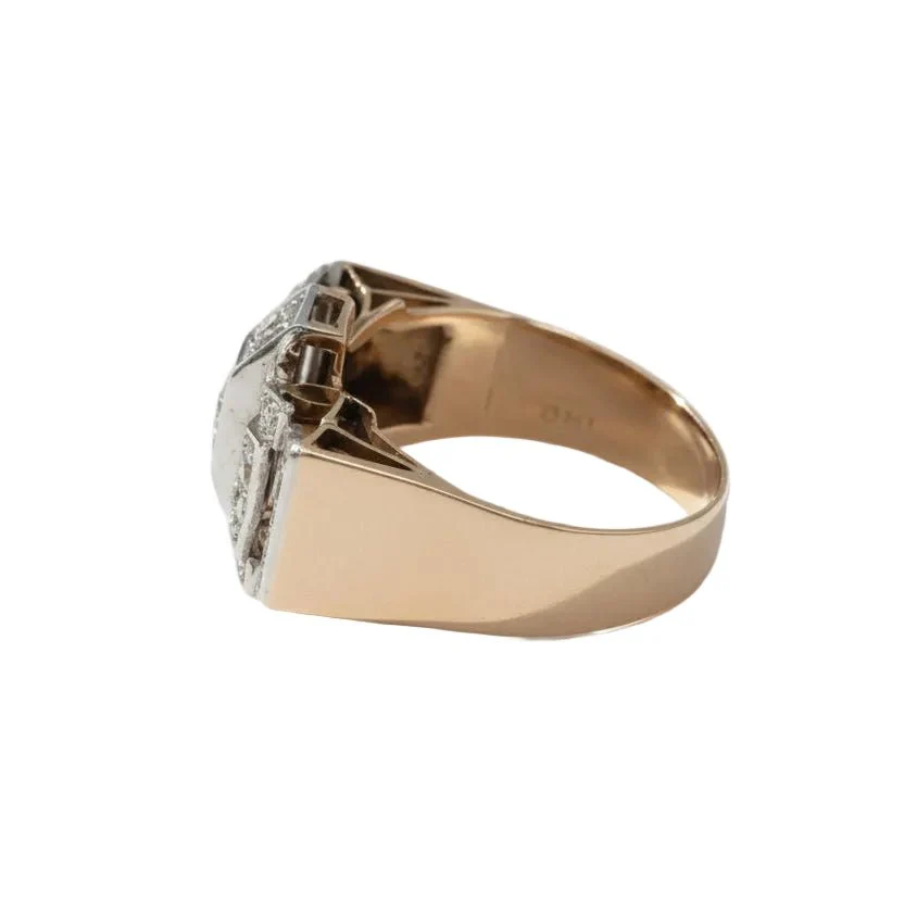 Bague Tank en or rose et diamants - Image 4