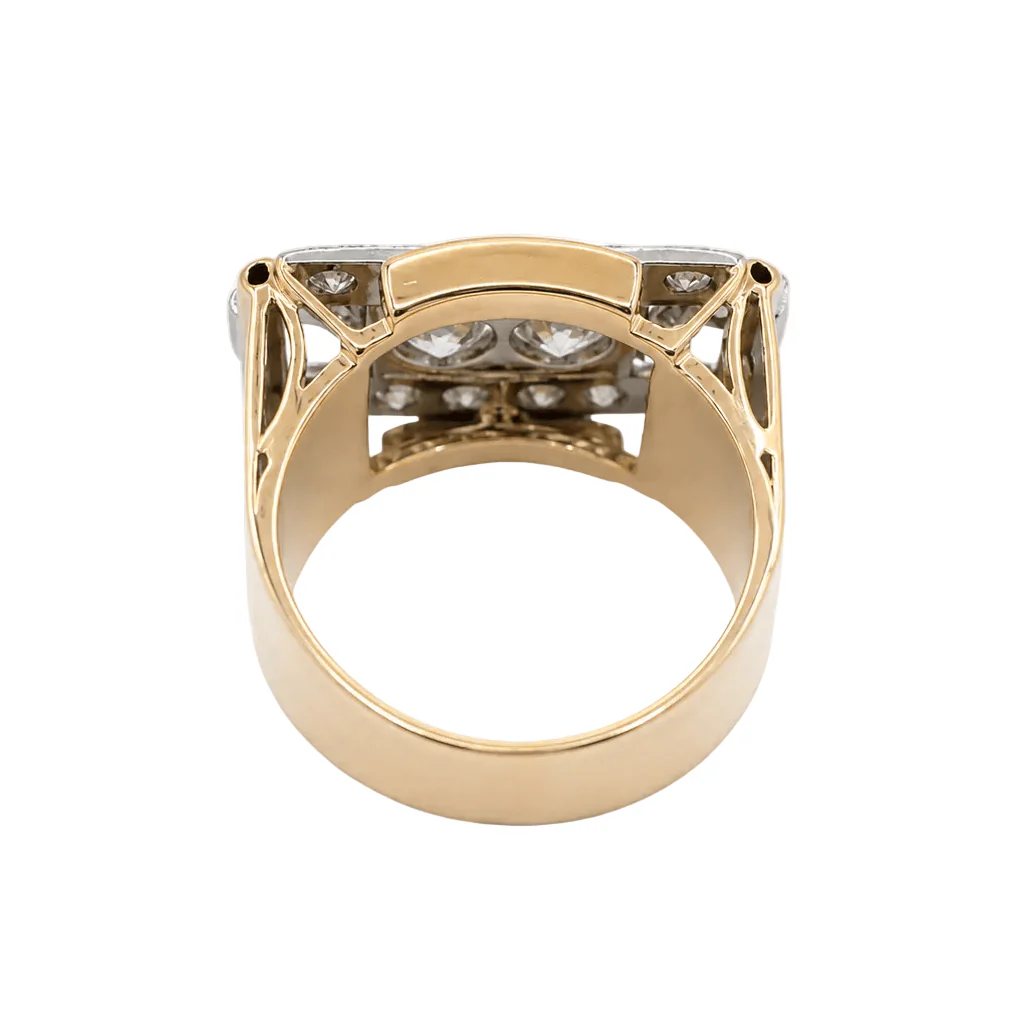 Bague Tank en or rose et diamants - Image 4