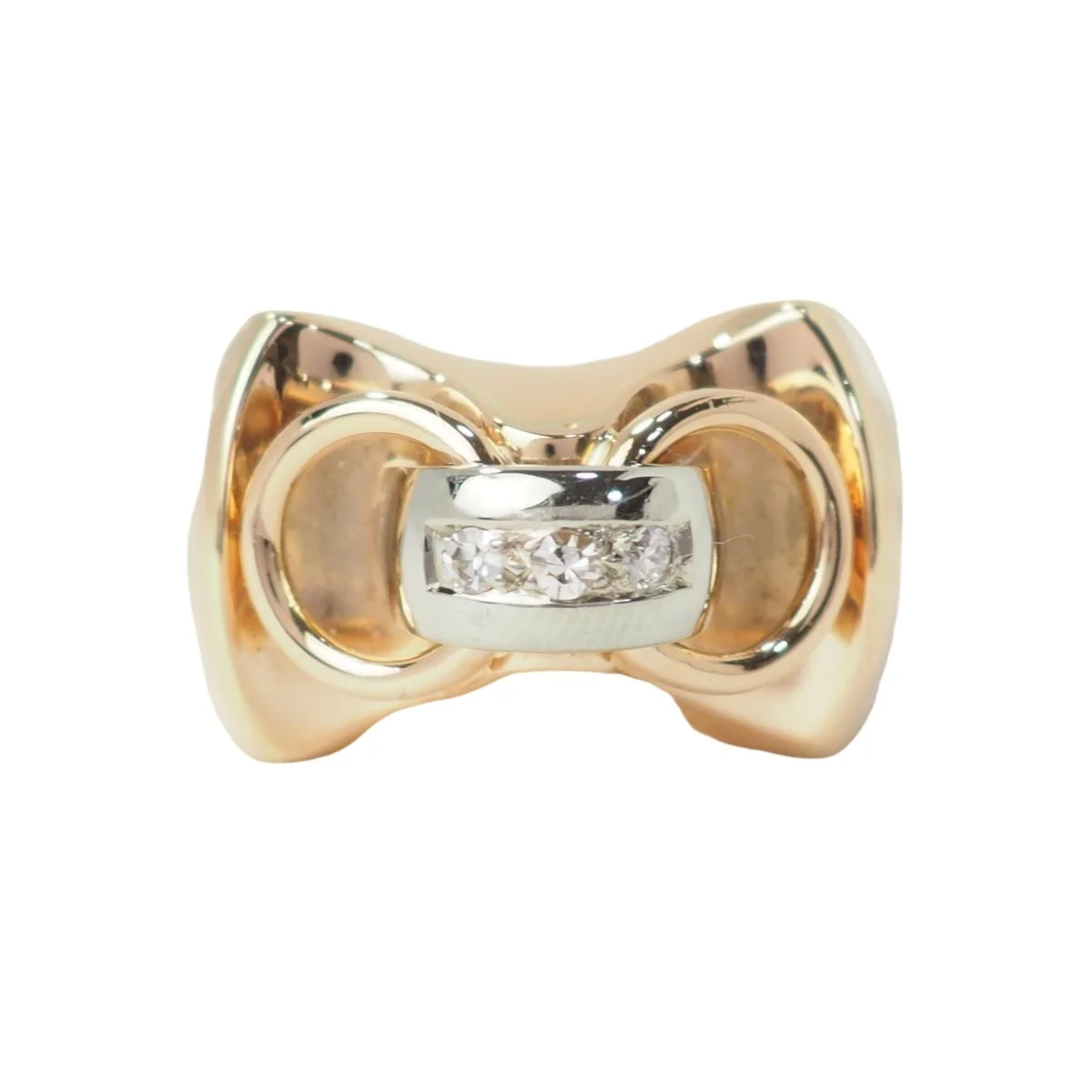 Bague Tank en or rose et diamants - Image 6