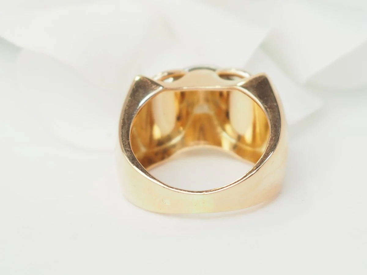 Bague Tank en or rose et diamants - Image 7