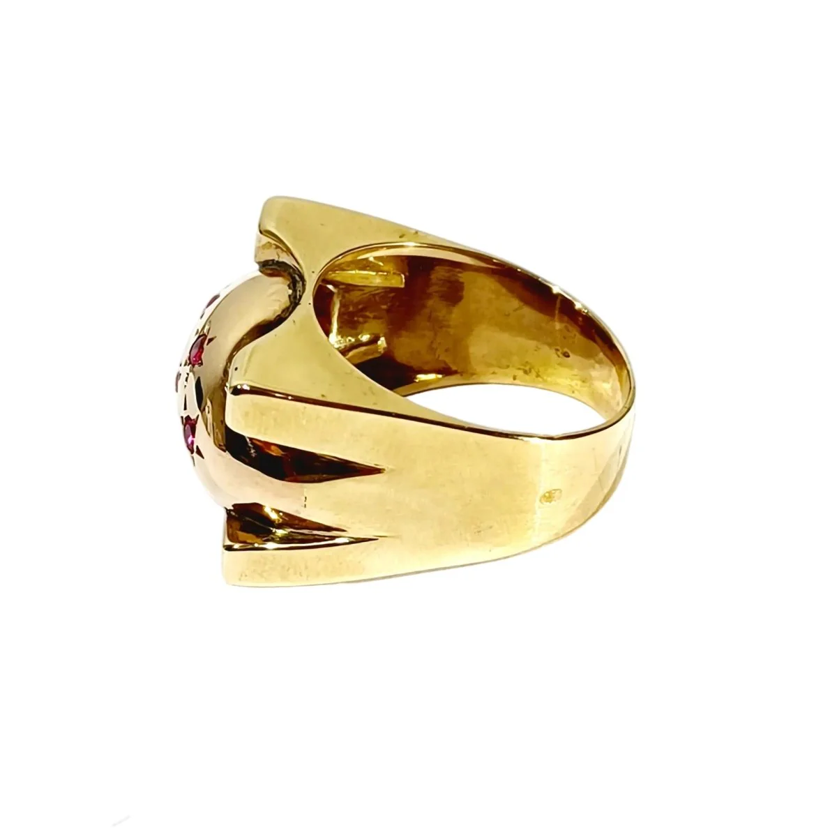 Bague Tank en or rose et rubis - Image 4