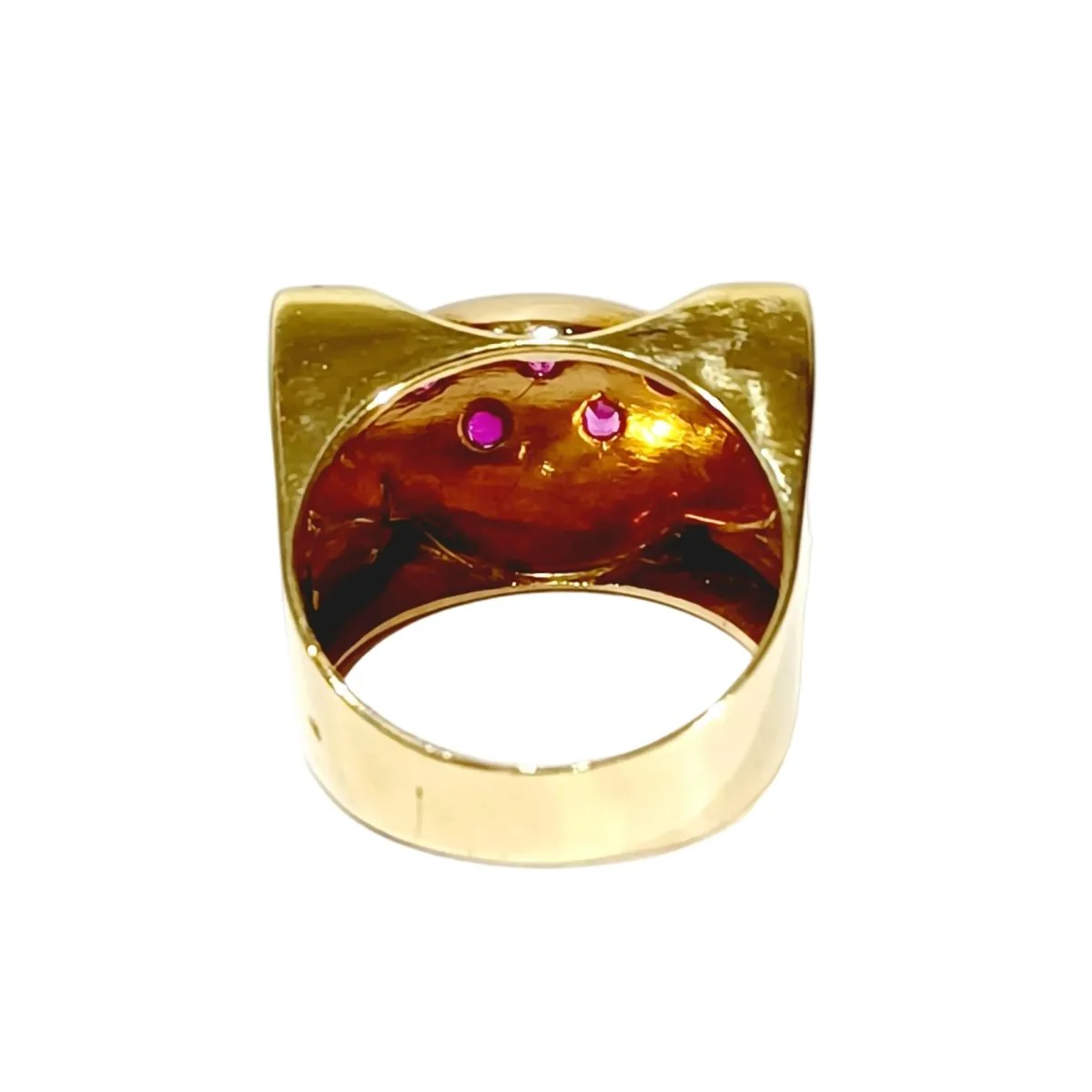 Bague Tank en or rose et rubis - Image 5