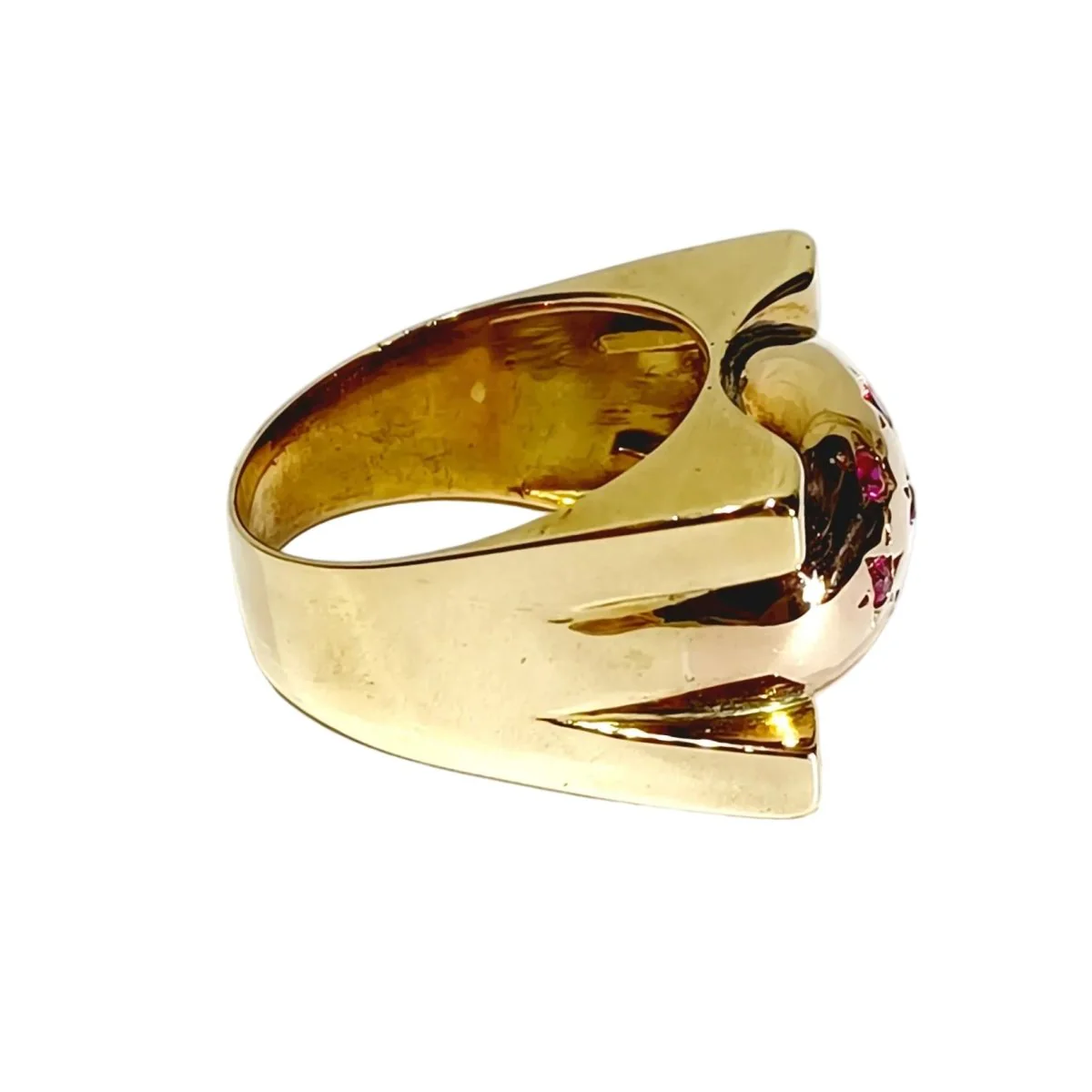 Bague Tank en or rose et rubis - Image 6