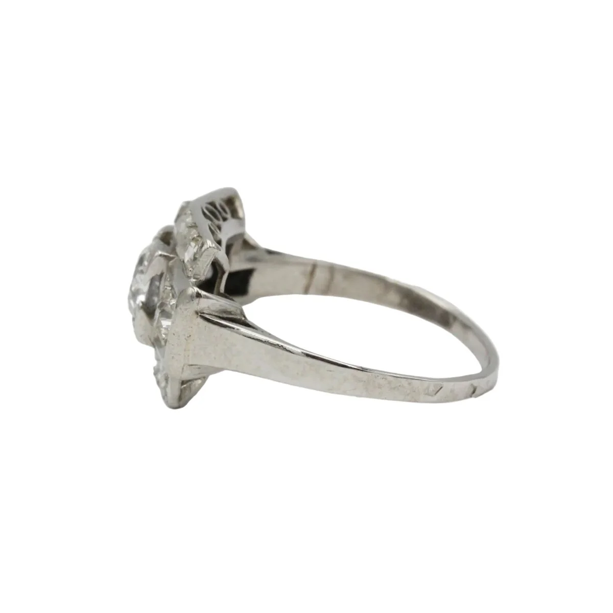 Bague Tank en platine et diamants - Image 3