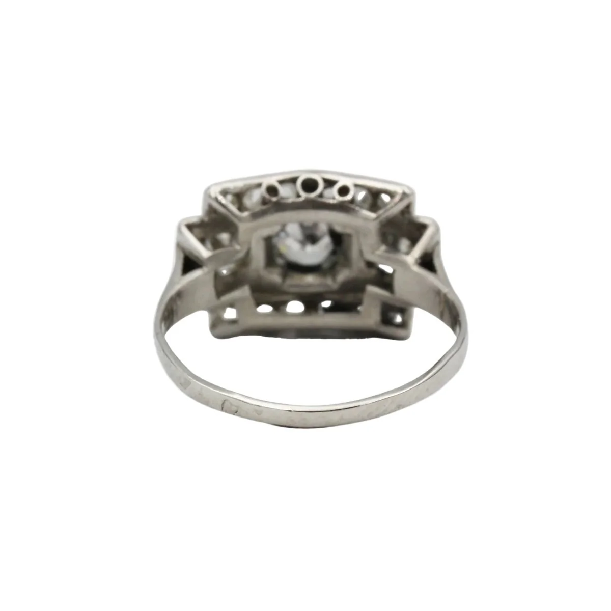 Bague Tank en platine et diamants - Image 5