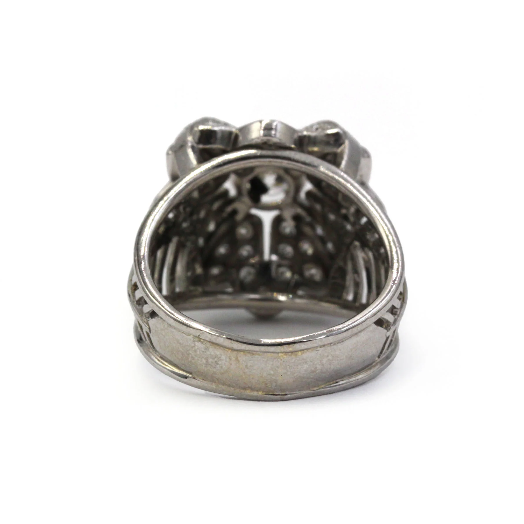 Bague Tank en platine et diamants - Image 3