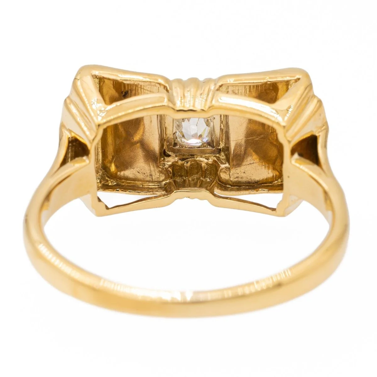 Bague Tank Or jaune Diamant - Image 5