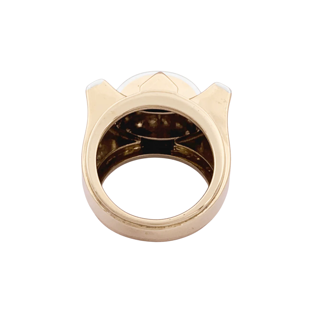 Bague Tank en or jaune et diamants - Image 4