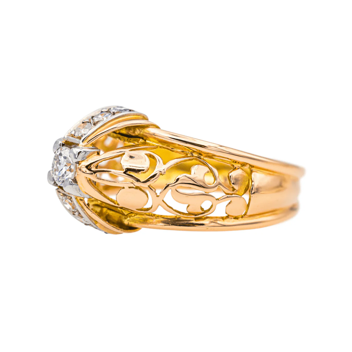 Bague Tank en or rose et diamants - Image 4