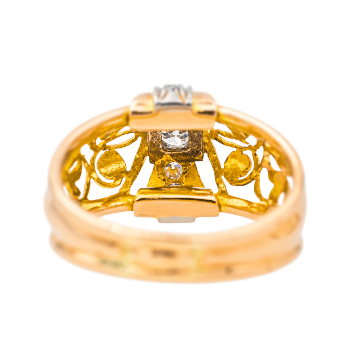 Bague Tank en or rose et diamants - Image 5