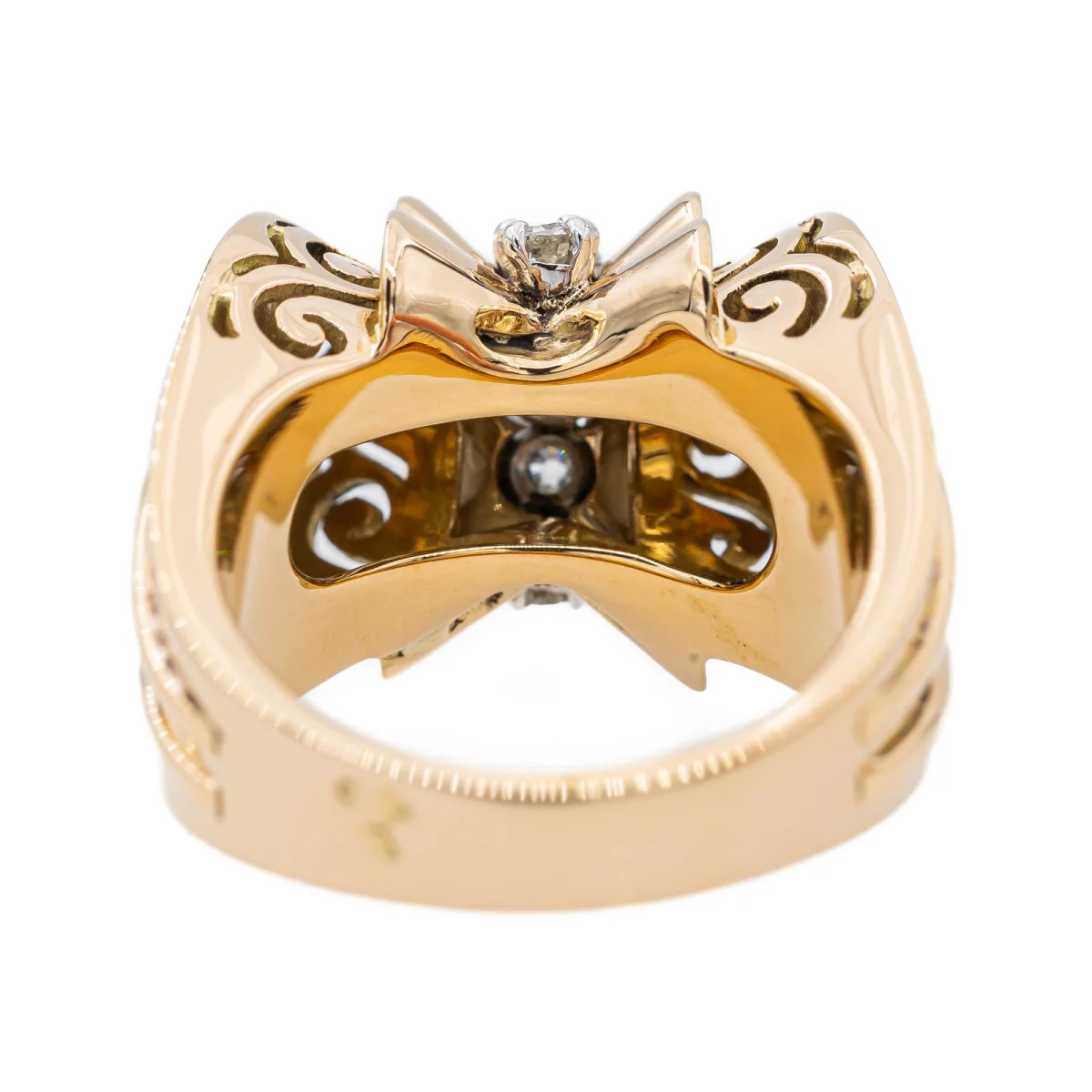 Bague Tank en or rose, platine et diamant - Image 5