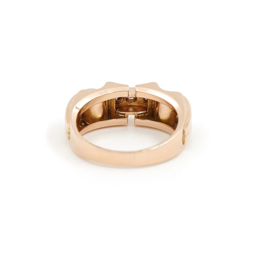 Bague Tank Or rose Diamant - Image 6