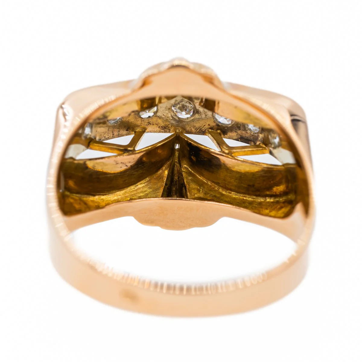Bague Tank en or rose et diamant - Image 5