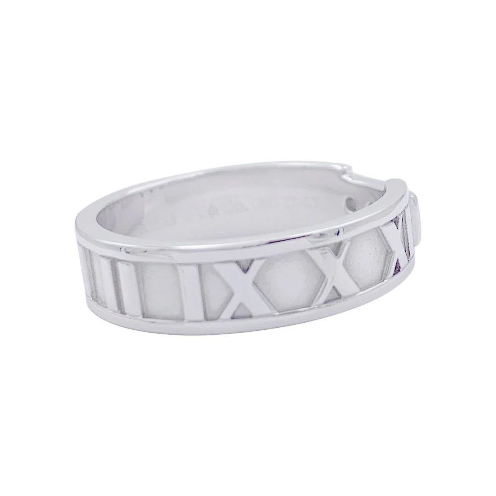Bague TIFFANY & CO. "Atlas", or blanc, diamants - Image 5
