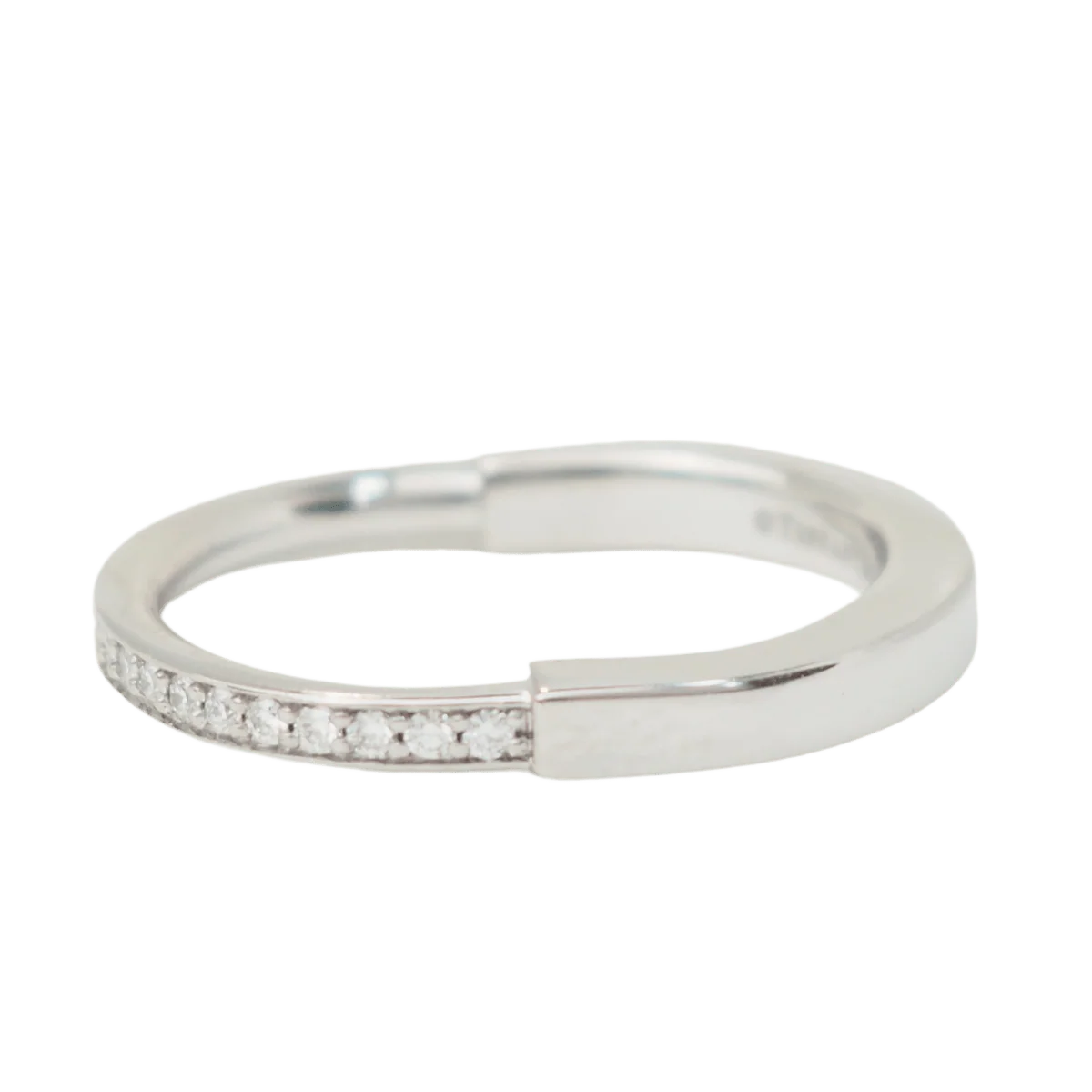 Bague TIFFANY & CO. "Lock" en or blanc et diamants