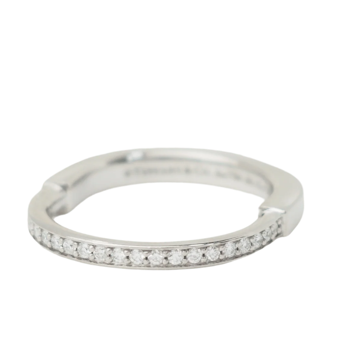 Bague TIFFANY & CO. "Lock" en or blanc et diamants - Image 3