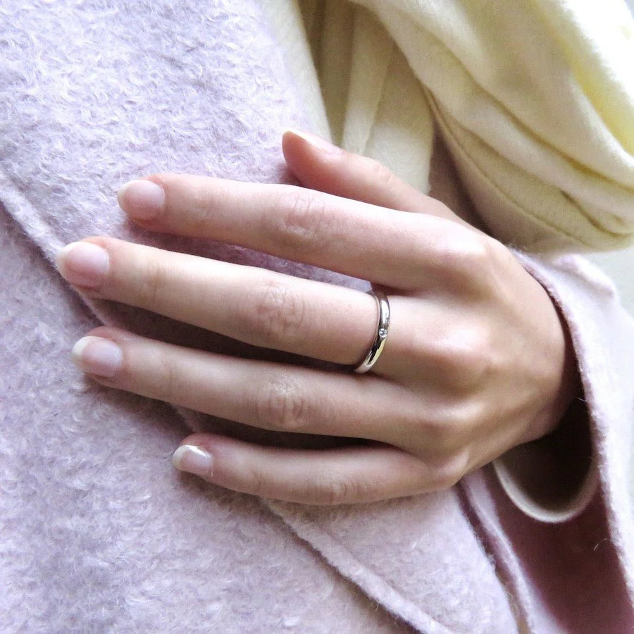 Bague Alliance TIFFANY & CO en platine et diamant - Image 4
