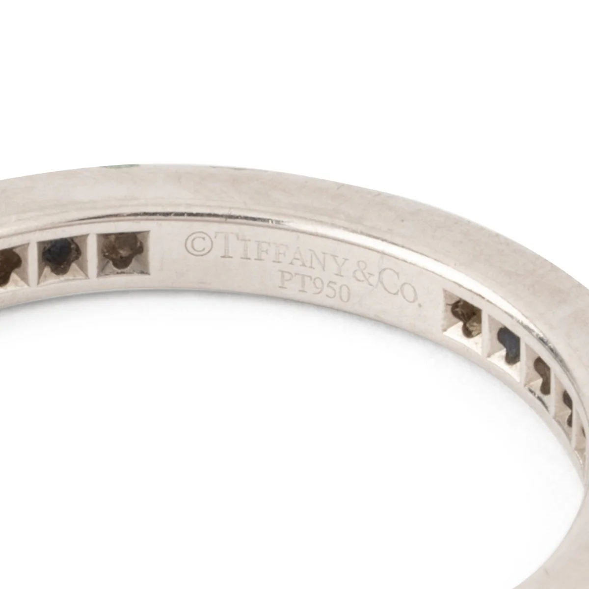 Bague Alliance TIFFANY & CO en platine, saphirs et diamants - Image 2