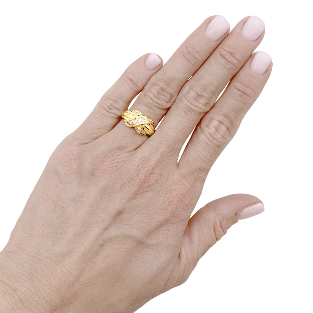 Bague Jonc TIFFANY & CO X SCHLUMBERGER PM en or jaune et diamants - Image 2