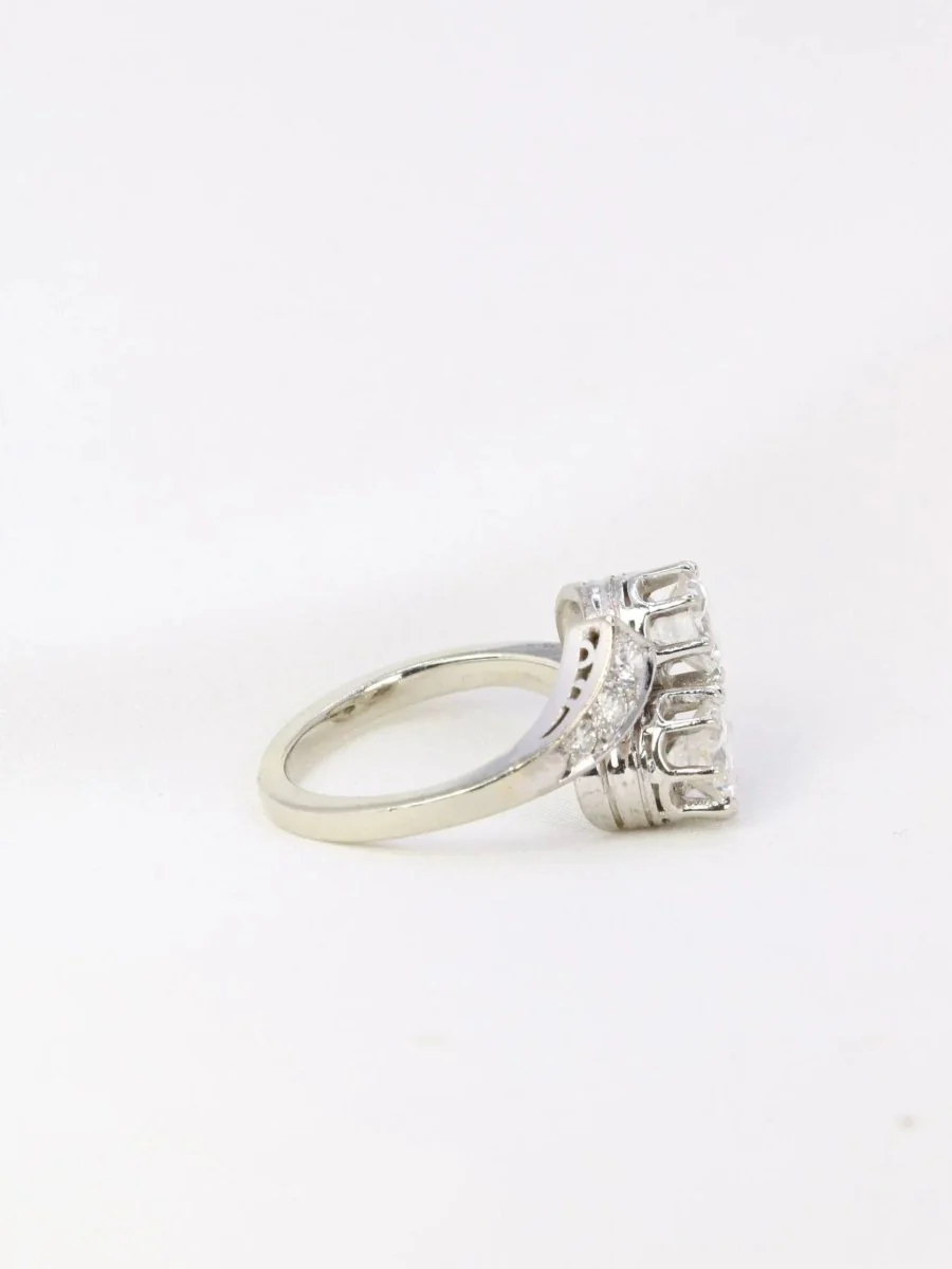 Bague toi et moi vintage en or et diamants 1.6 ct - Image 6