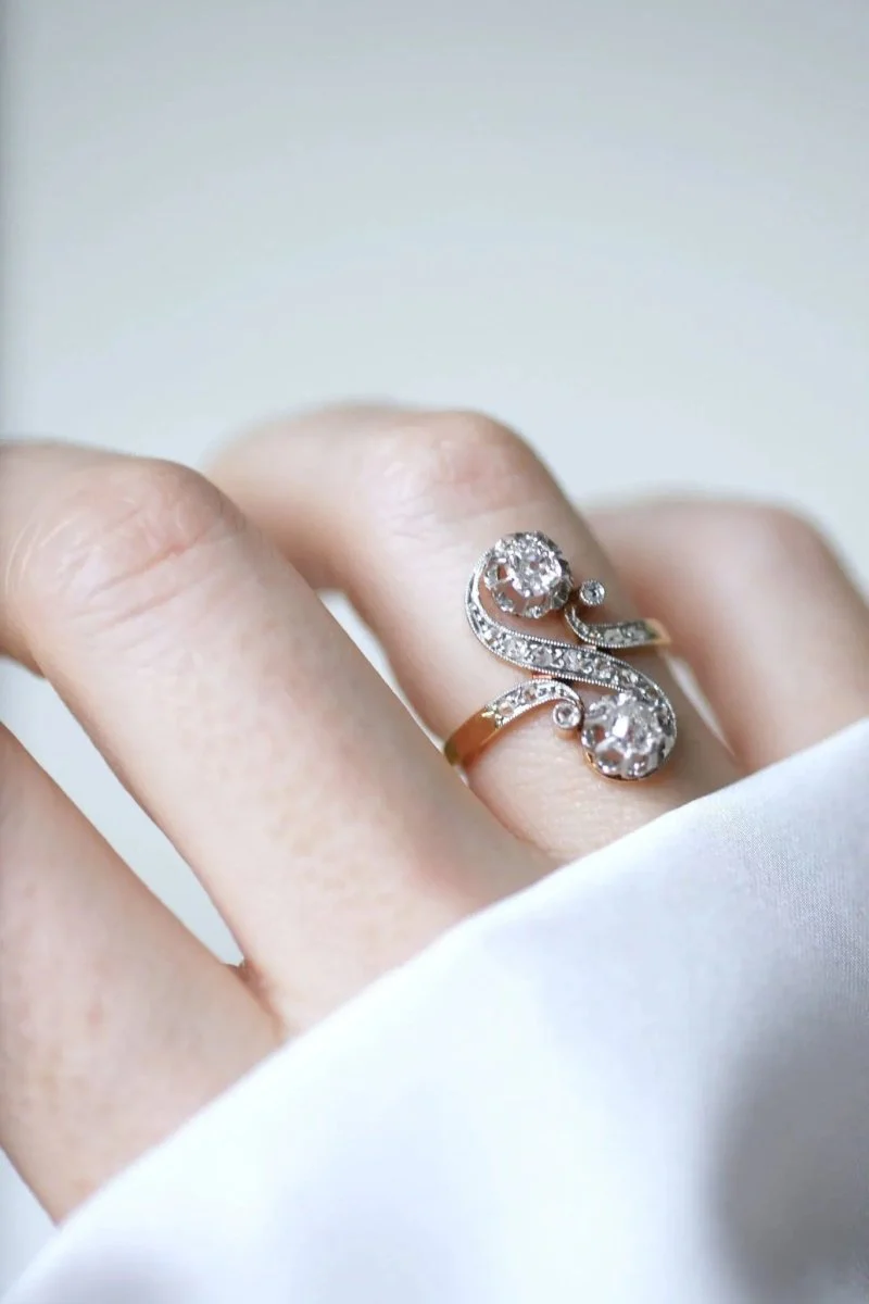 Bague Toi et Moi Diamants Belle Epoque - Image 3