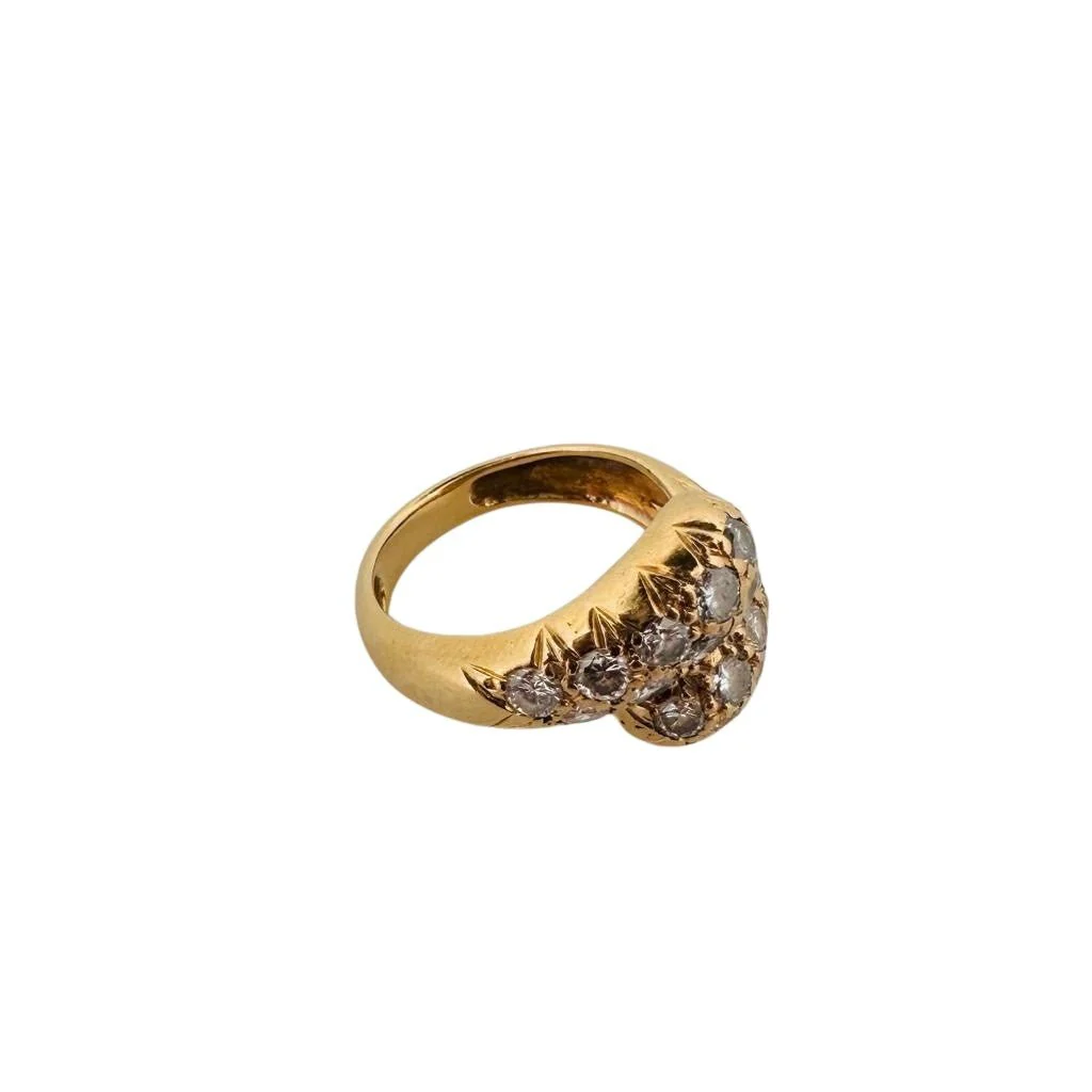 Bague Toi et moi en or jaune et diamants - Image 2