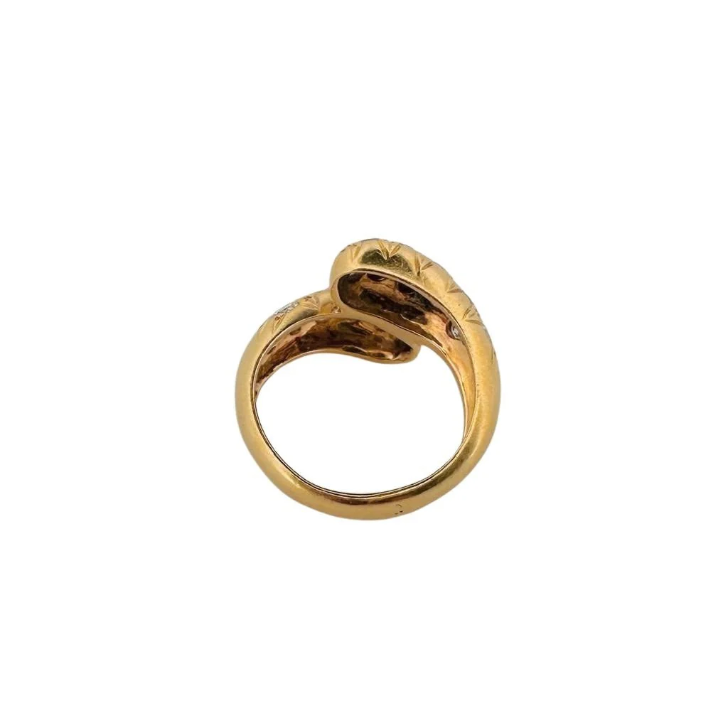 Bague Toi et moi en or jaune et diamants - Image 3