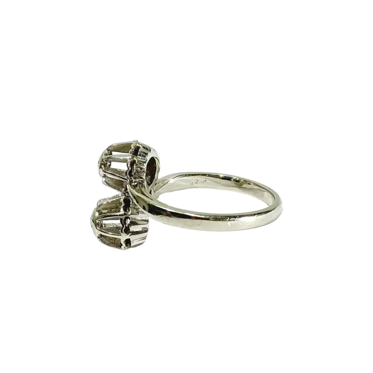Bague Toi & Moi en or blanc et diamants - Image 4